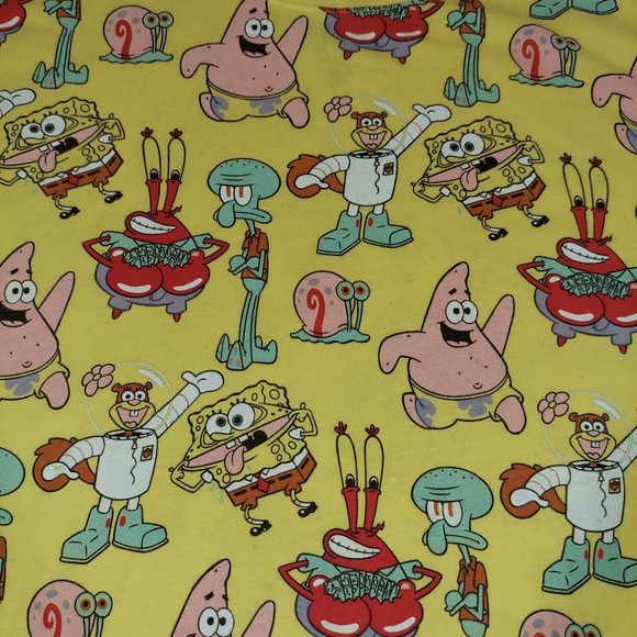 Spongebob SquarePants And Friends Womens Size L Large All Over Print T Shirt - Picture 2 of 10